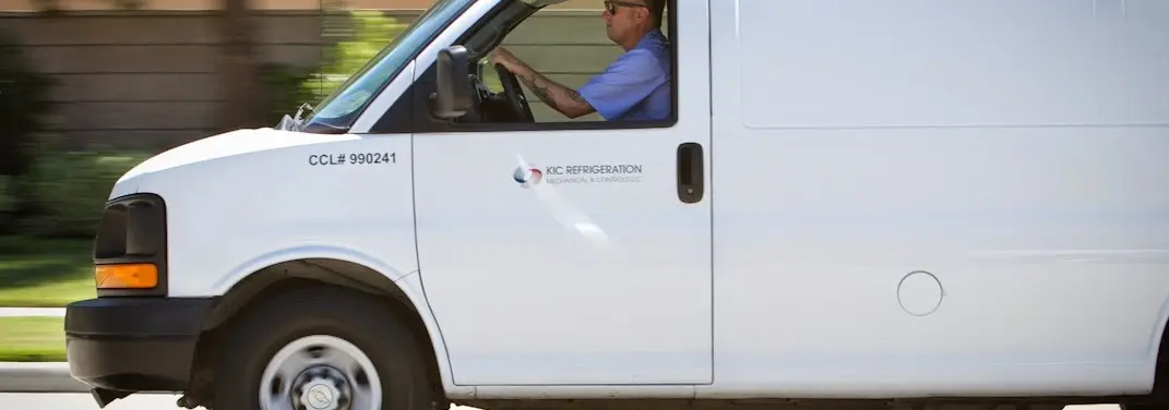 KIC Refrigeration service vehicle serving Wall area